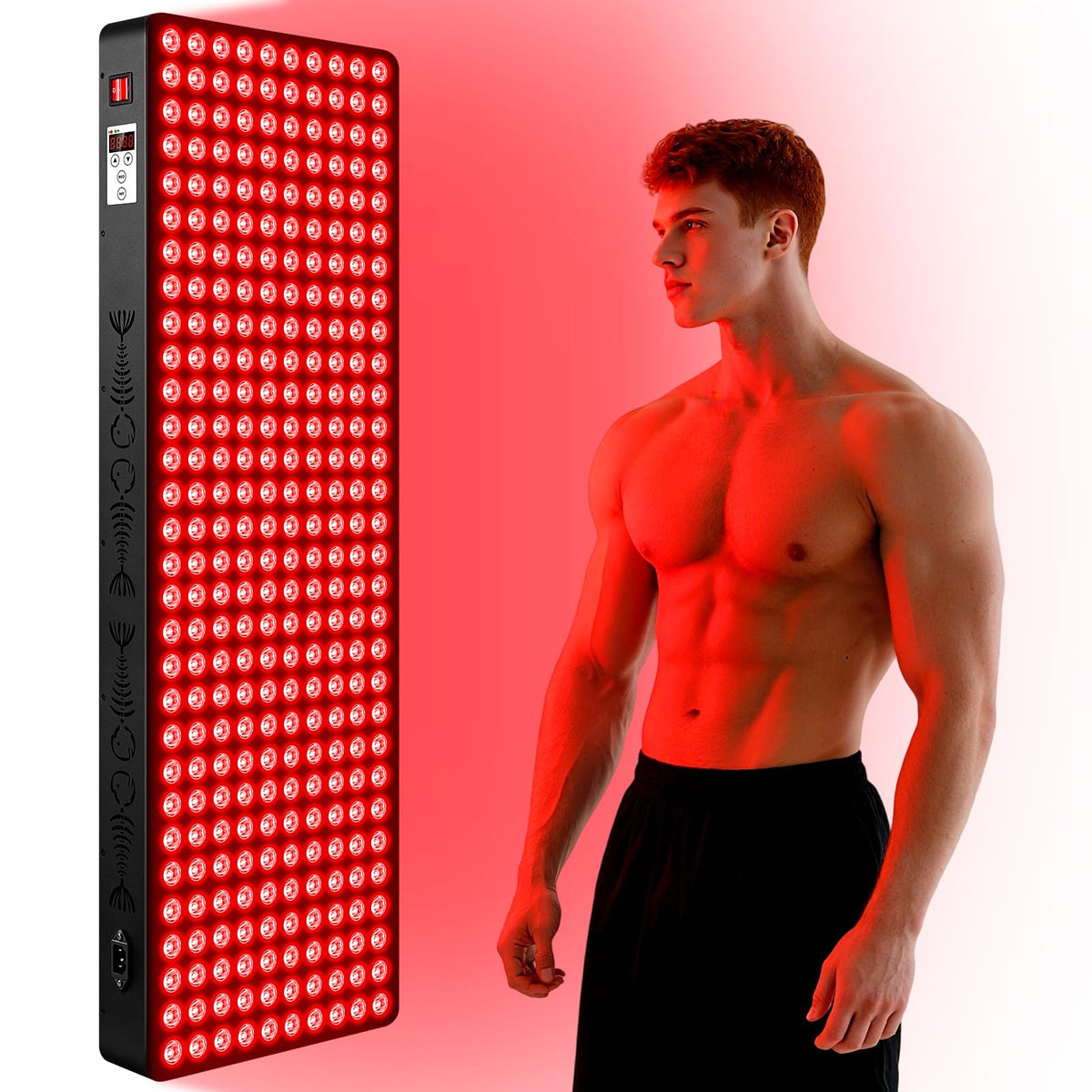 Panel frontal de luz roja 660-850 de Viconor para uso en casa.
