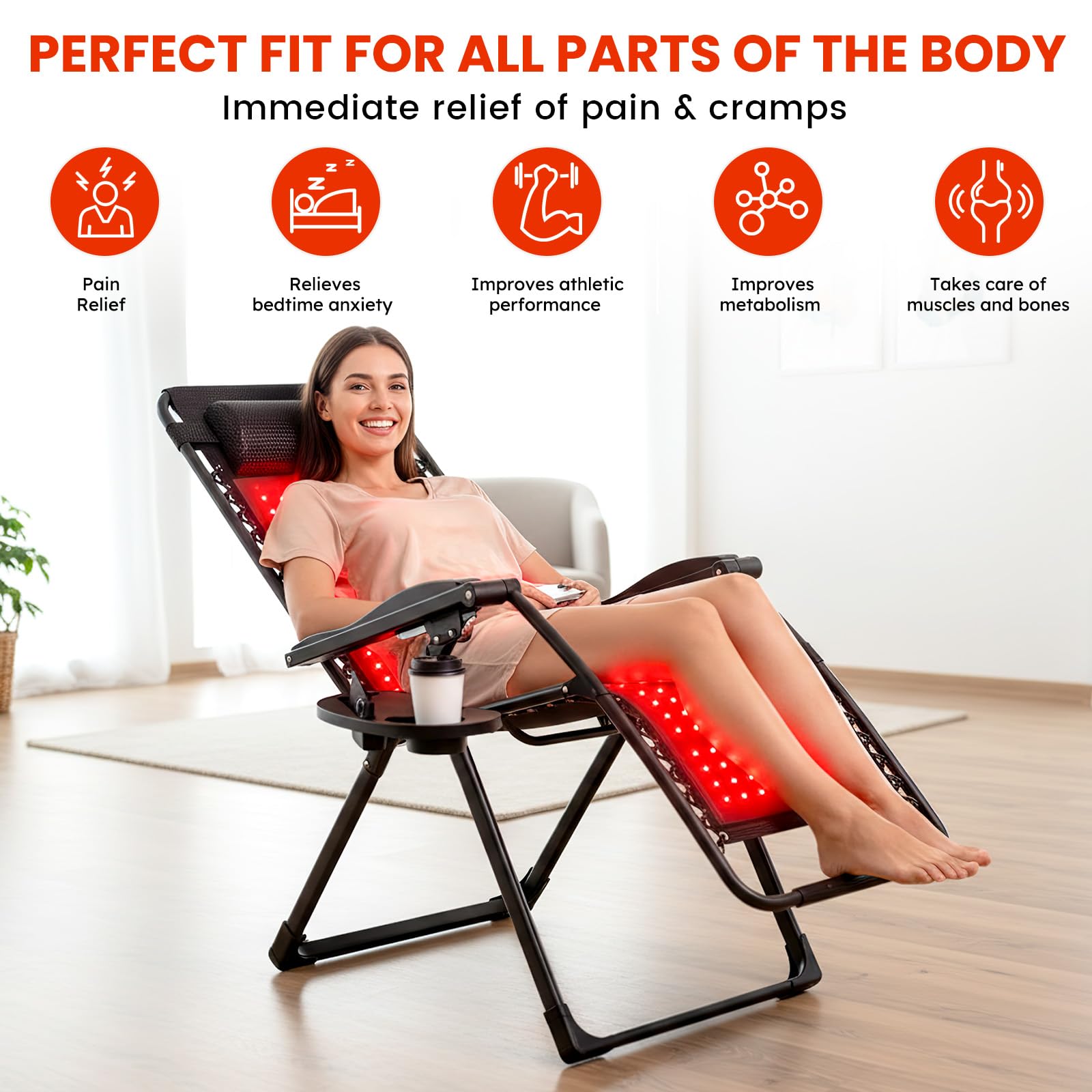 Sillón reclinable Viconor con terapia de luz para mayor confort durante sesiones