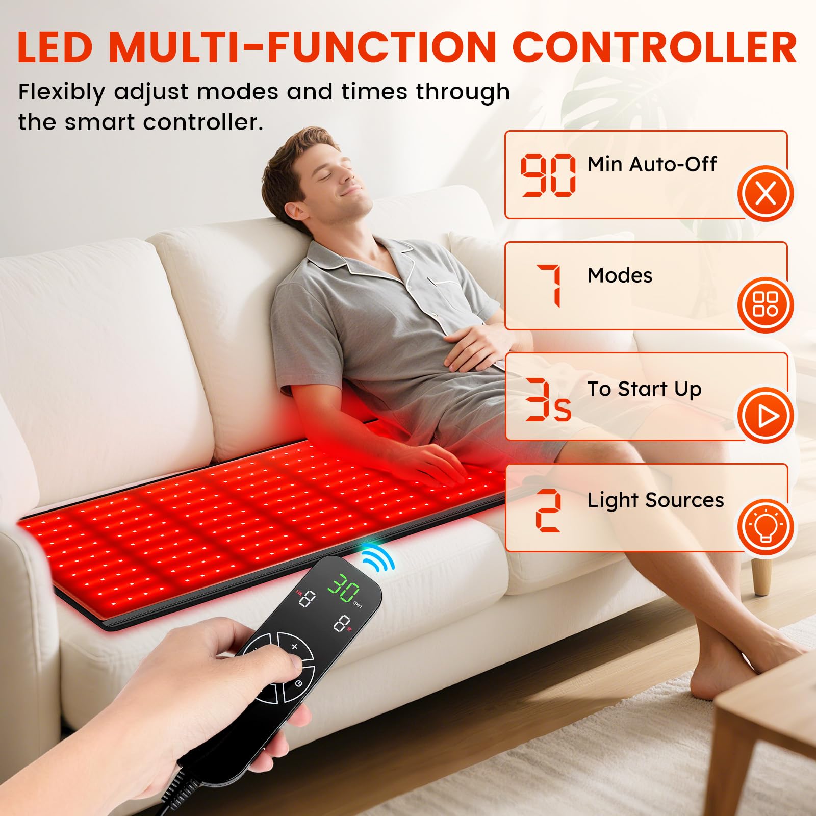 Temporizador para sesiones de luz roja con duración configurable Viconor