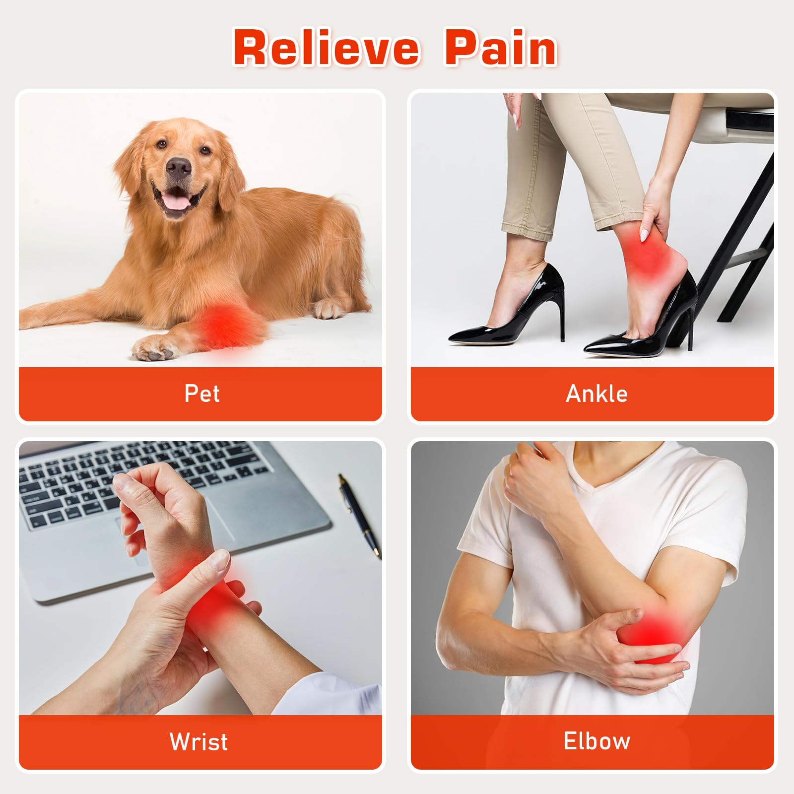 Viconor uso cinturón luz roja cuello, beneficios potenciales para relajación muscular.