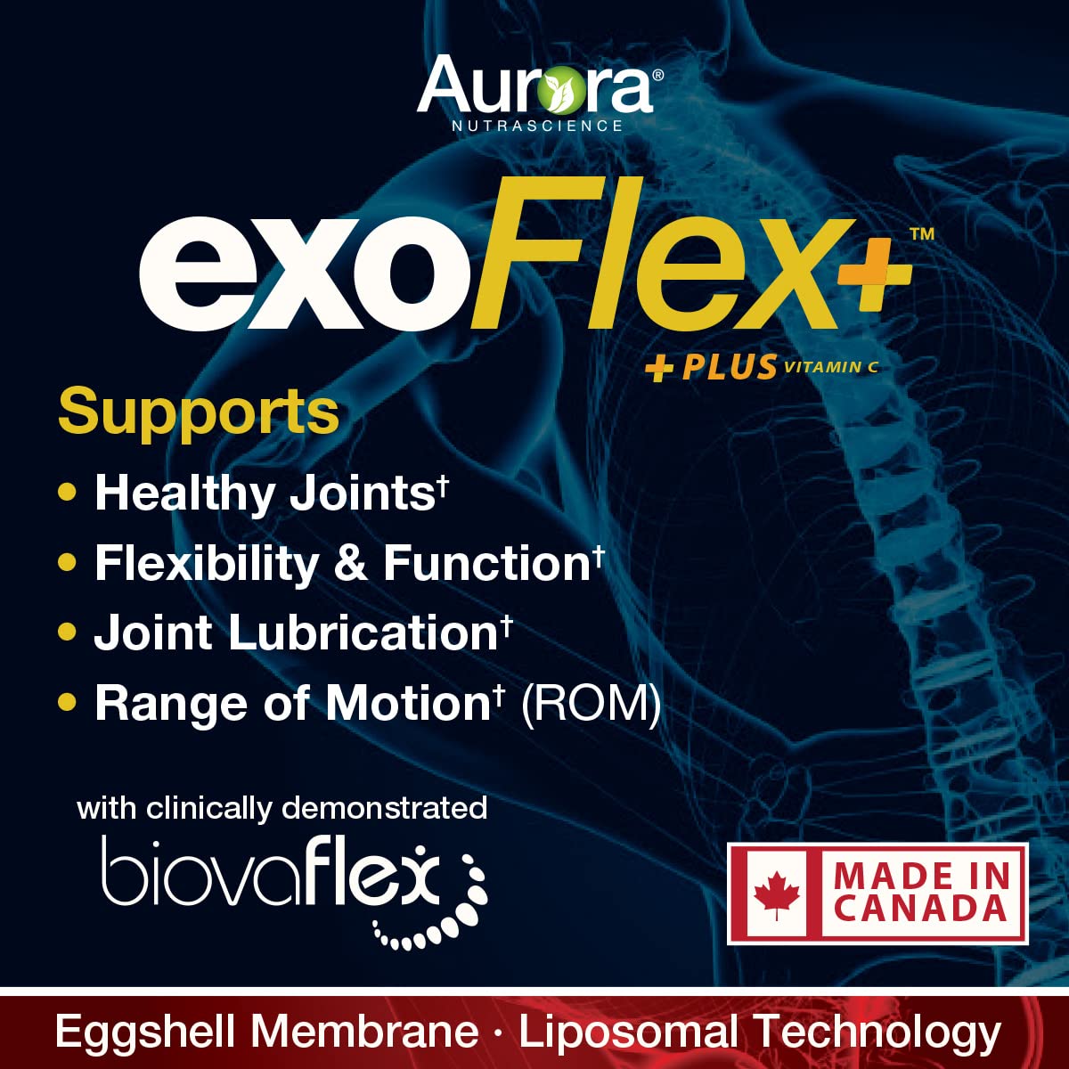 Vida Lifescience Aurora exoFlex etiqueta nutricional para comparar beneficios