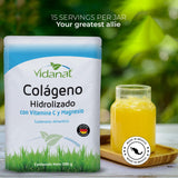 Vidanat vitaminas C y magnesio en fórmula integrada para aportar nutrientes.
