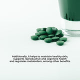 Vidanat Spirulina: envase compacto para uso diario vegano y libre de gluten.
