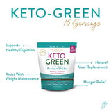 VIDAPURA batido Keto-Verde chocolate, etiqueta detallada, proteína vegetal para mujeres