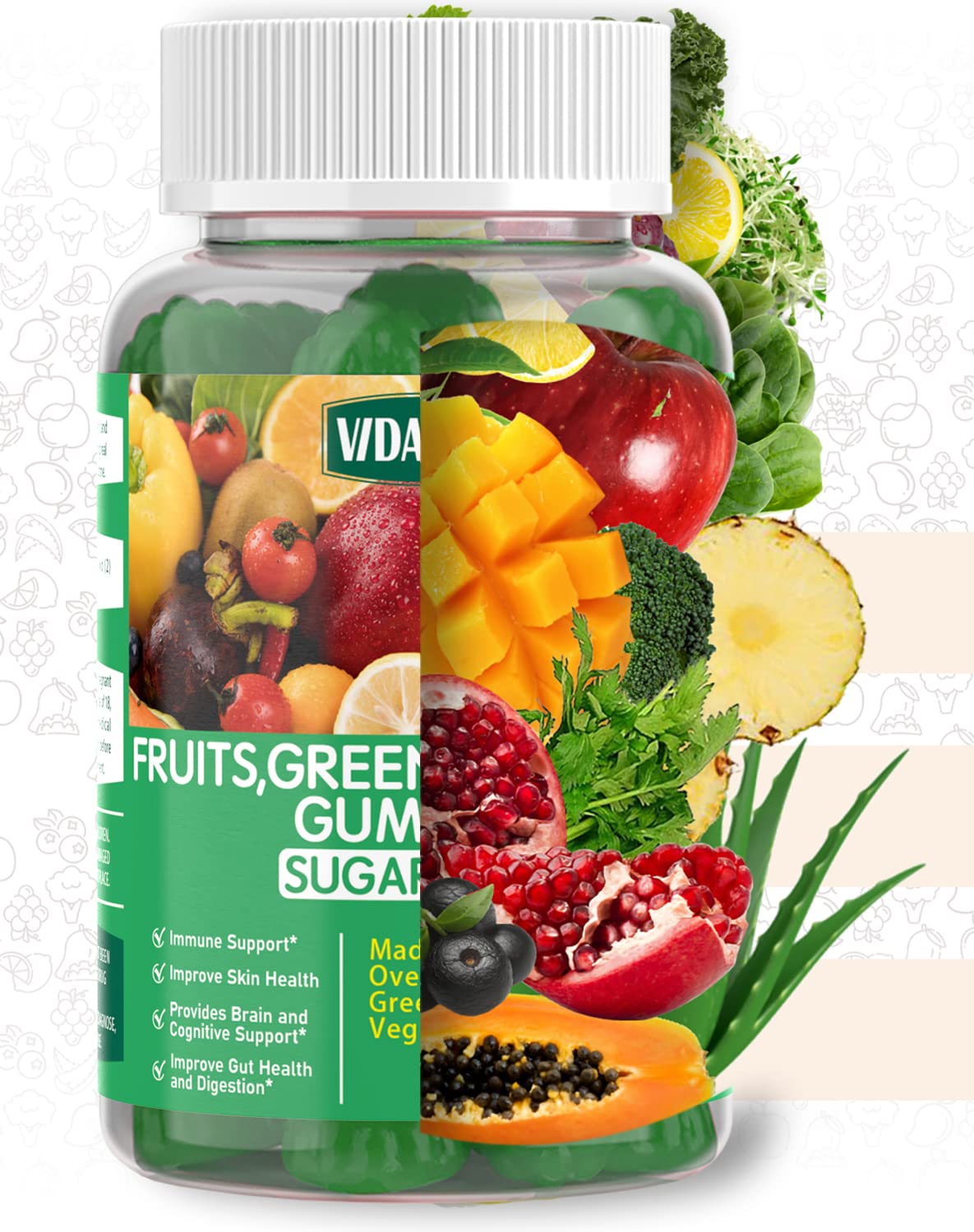 VIDAVITE gominolas hechas en EEUU, control de calidad fiable.