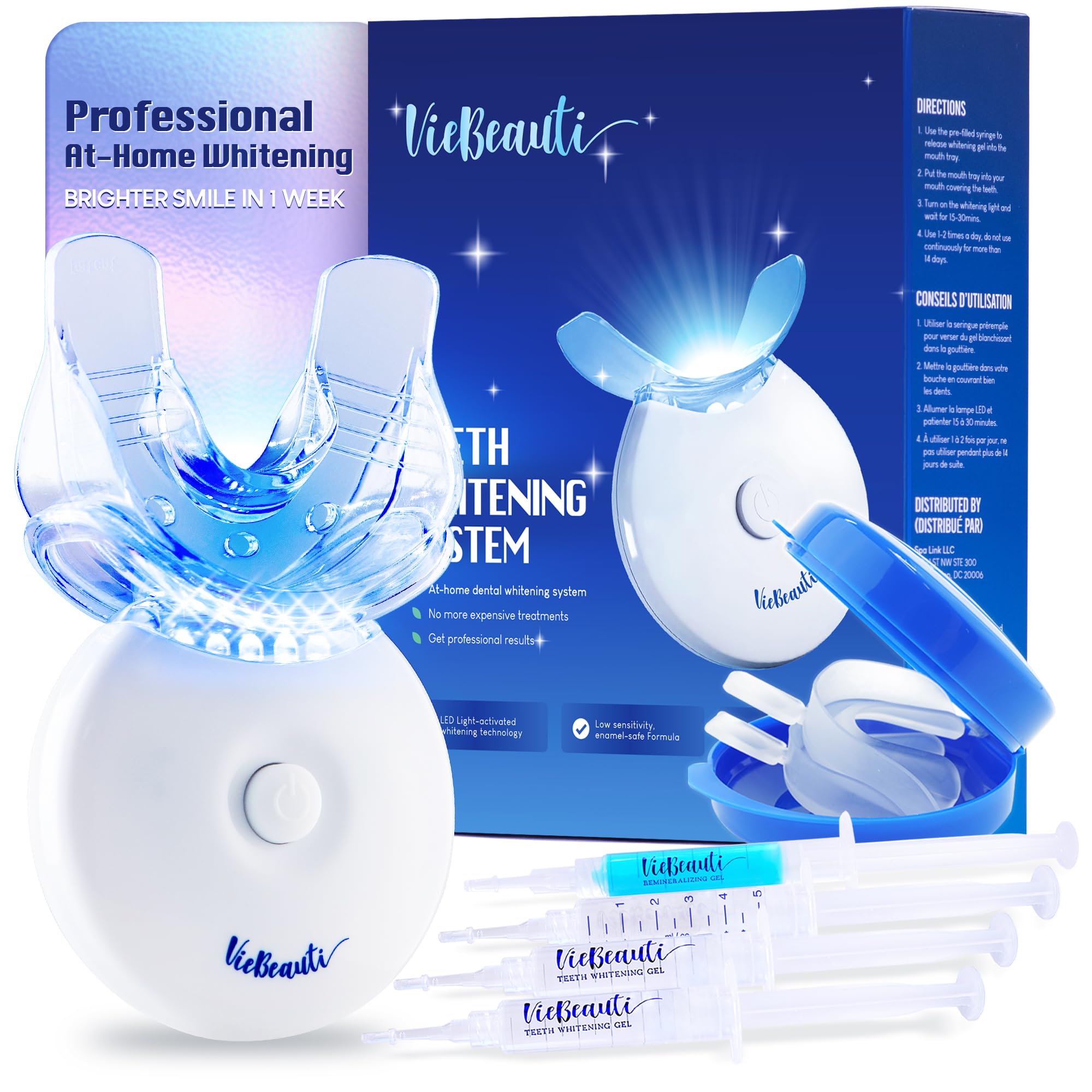 VieBeauti kit de blanqueamiento con LED para resultados visibles y suaves