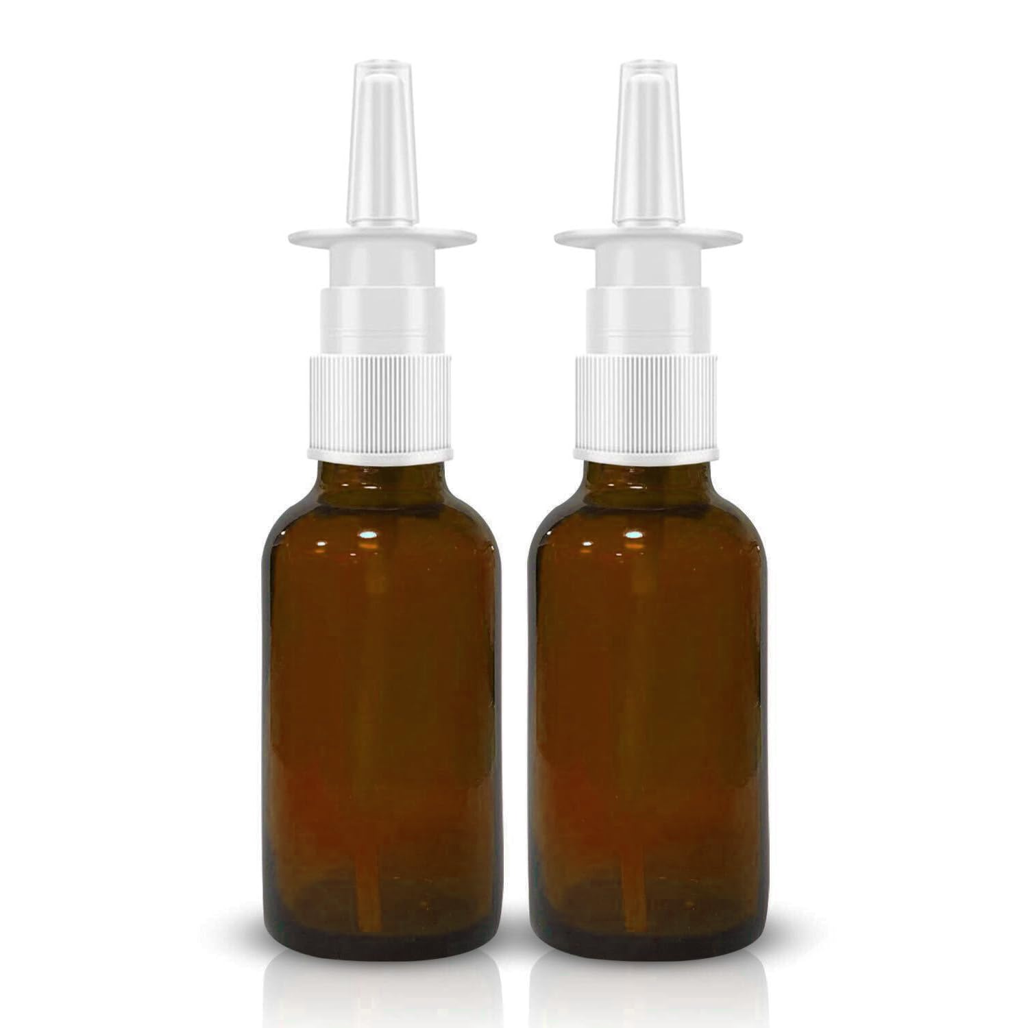 VIGOR PATH dosificador nasal de vidrio ámbar, opción portátil para soluciones salinas