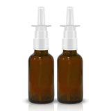 VIGOR PATH dosificador nasal de vidrio ámbar, opción portátil para soluciones salinas