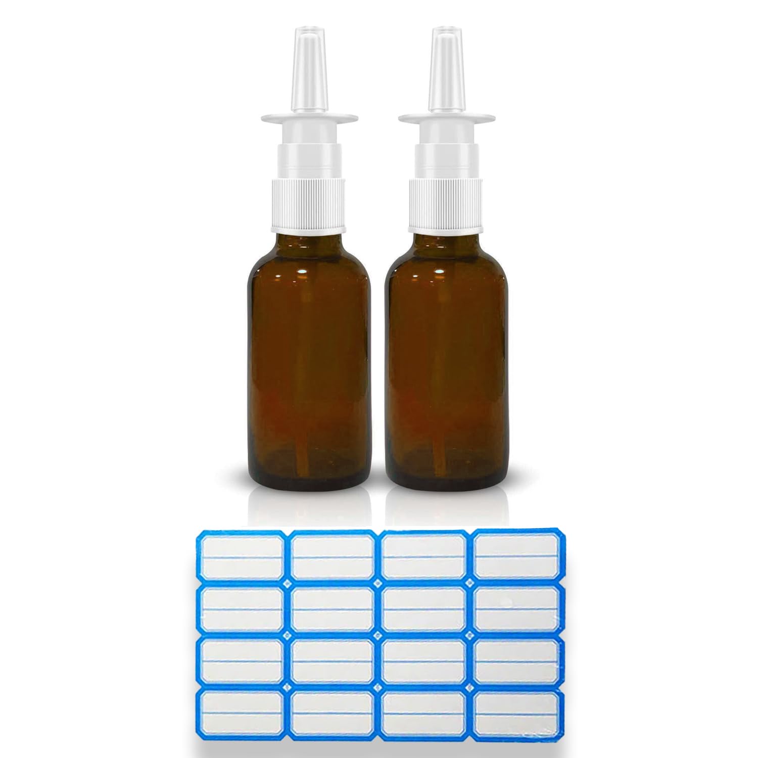VIGOR PATH frasco de vidrio ámbar 1oz para uso nasal en viaje