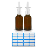 VIGOR PATH frasco de vidrio ámbar 1oz para uso nasal en viaje