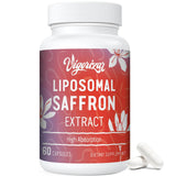 Vigorizar azafrán: botella de cápsulas para apoyo al ánimo de forma natural.