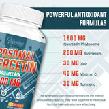 Vigorizar quercetina bromelina en cápsulas blandas para mejor absorción.