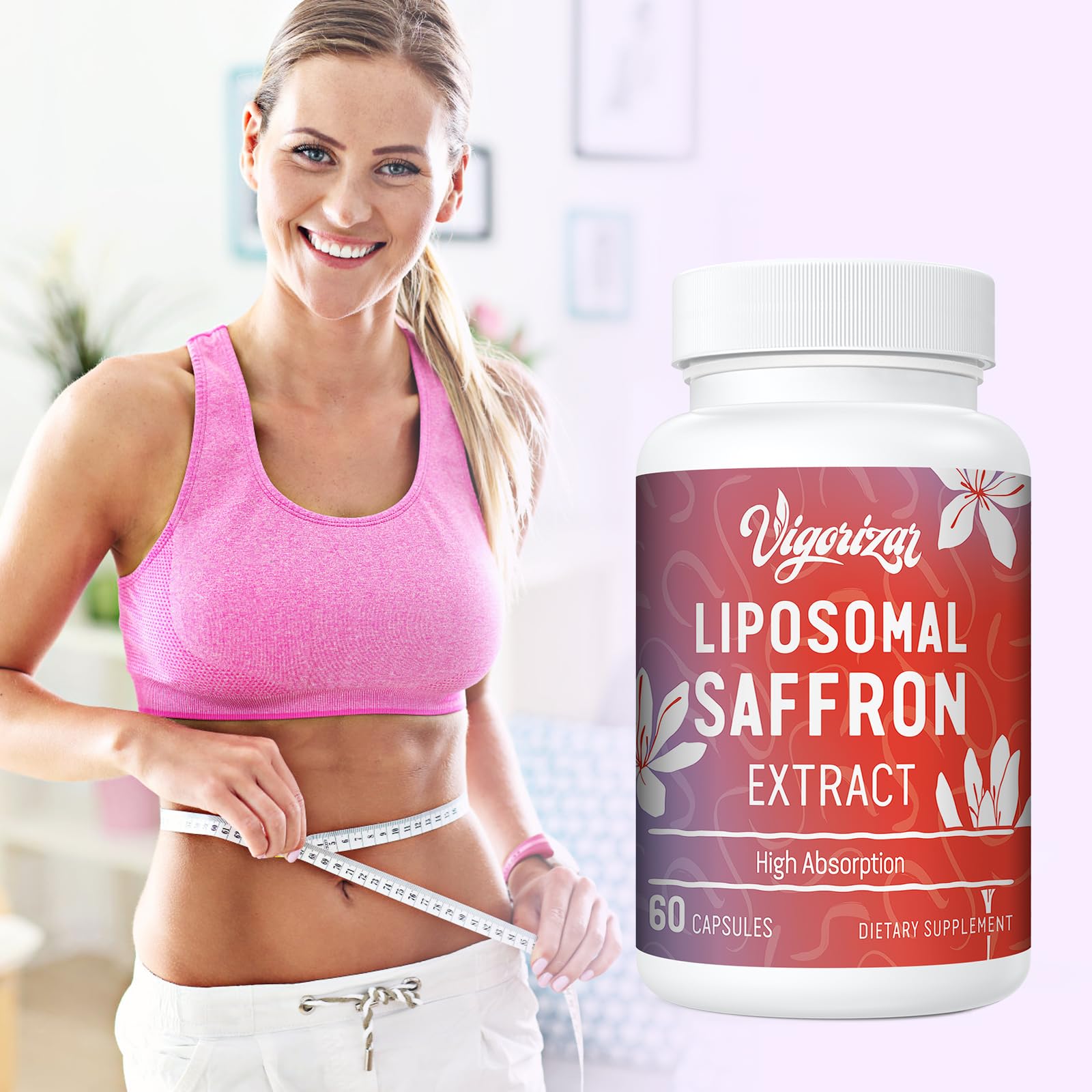 Vigorizar Saffron hecho en EE UU, con controles de calidad.