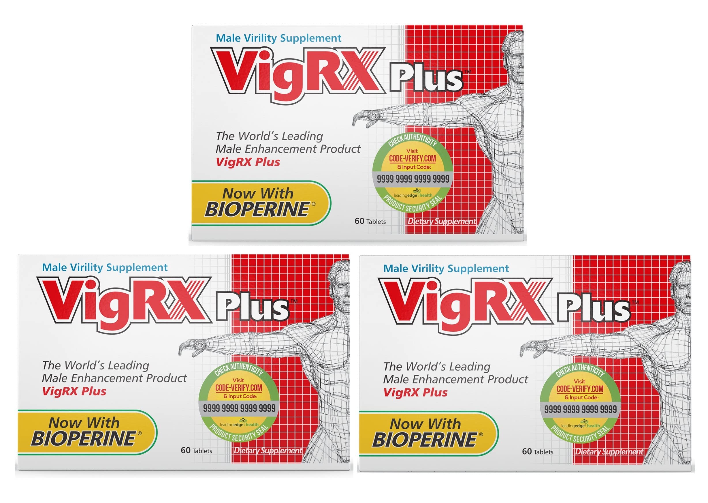 VigRX Plus envase con tabletas diarias para uso conveniente.