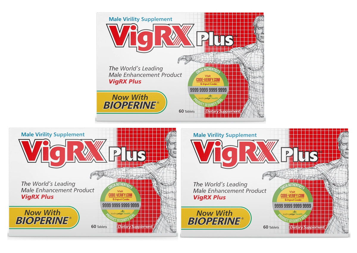 VigRX Plus envase con tabletas diarias para uso conveniente.