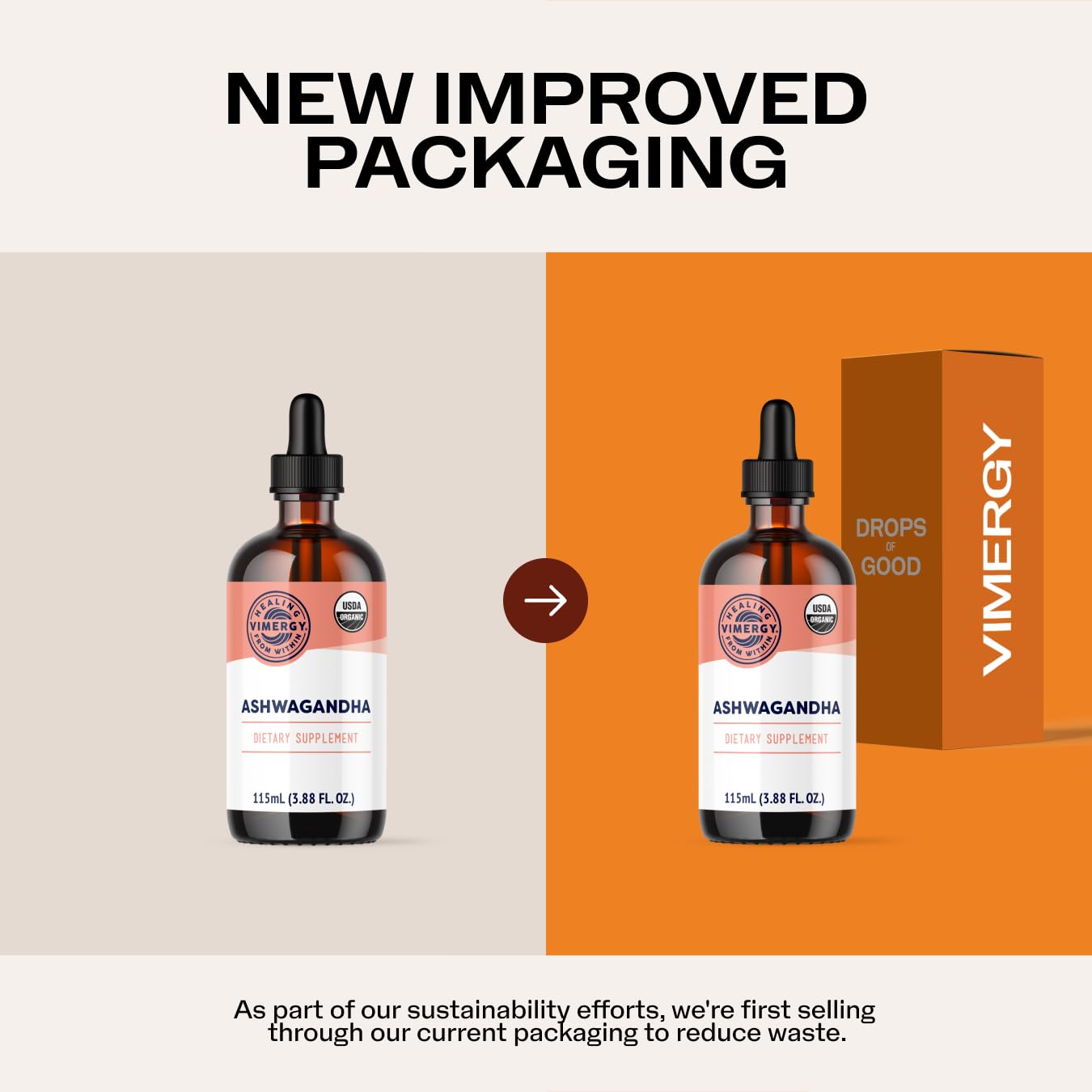El dosificador de Vimergy Ashwagandha facilita medir dosis para consumo directo.