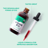 Etiqueta de Vimergy B12 con información clara y origen orgánico.