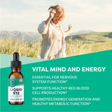 Etiqueta frontal de Vimergy B12 destacando calidad orgánica