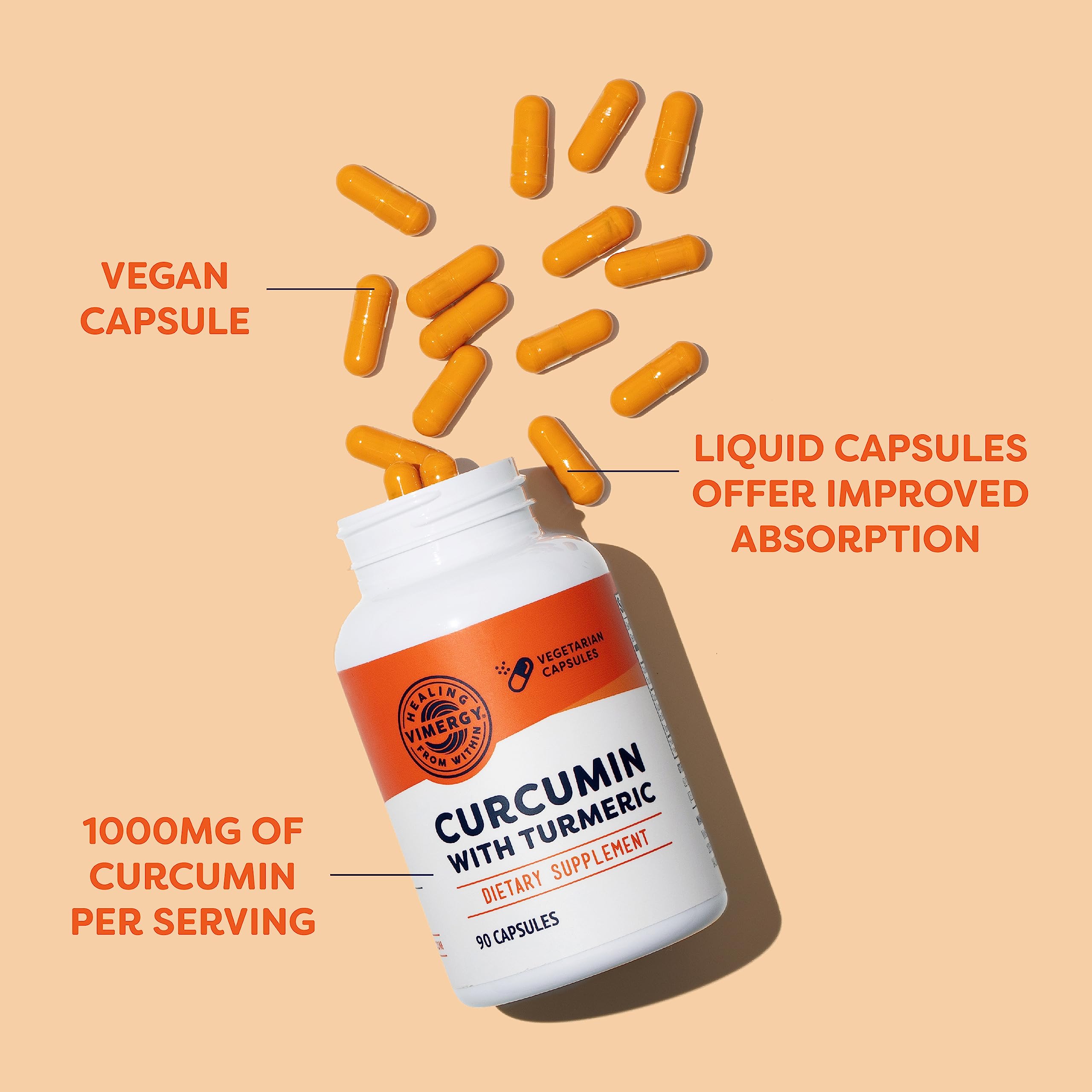 Vimergy Curcumin salud cerebral y memoria con curcuminoides