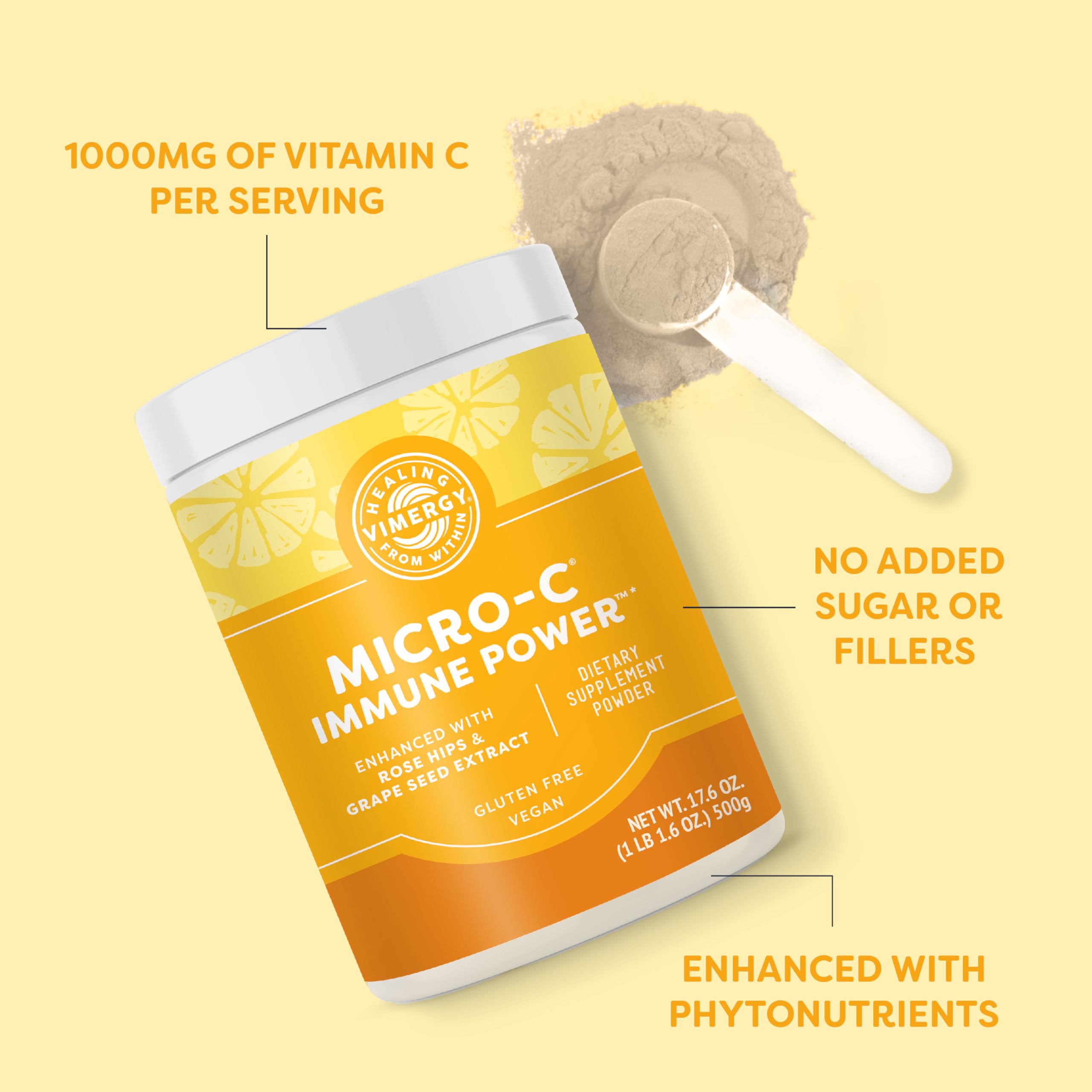 Vimergy Micro-C Immune Power, ingredientes clave, posible apoyo inmunologico diario