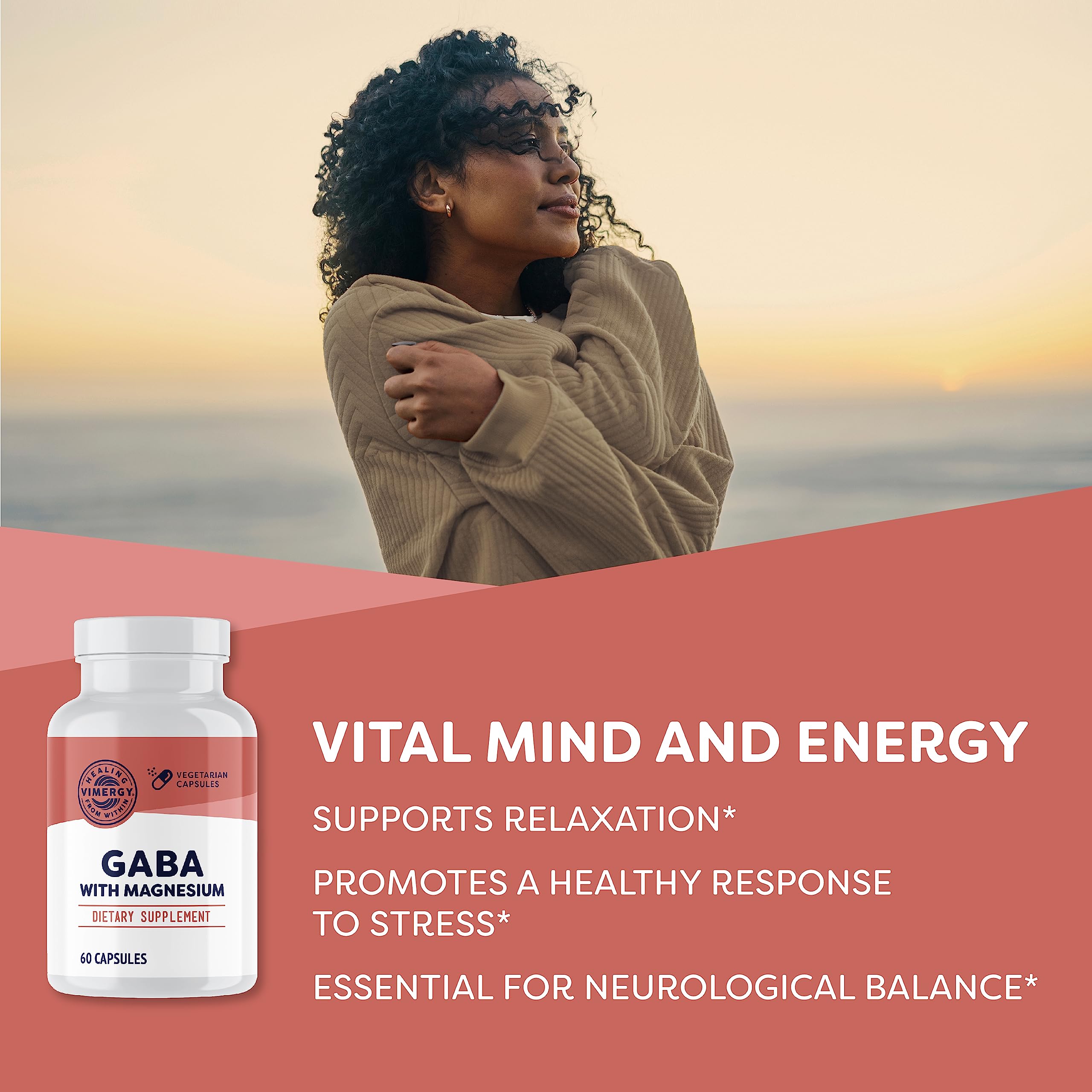 Relajación de cuerpo y mente con Vimergy GABA y Magnesio