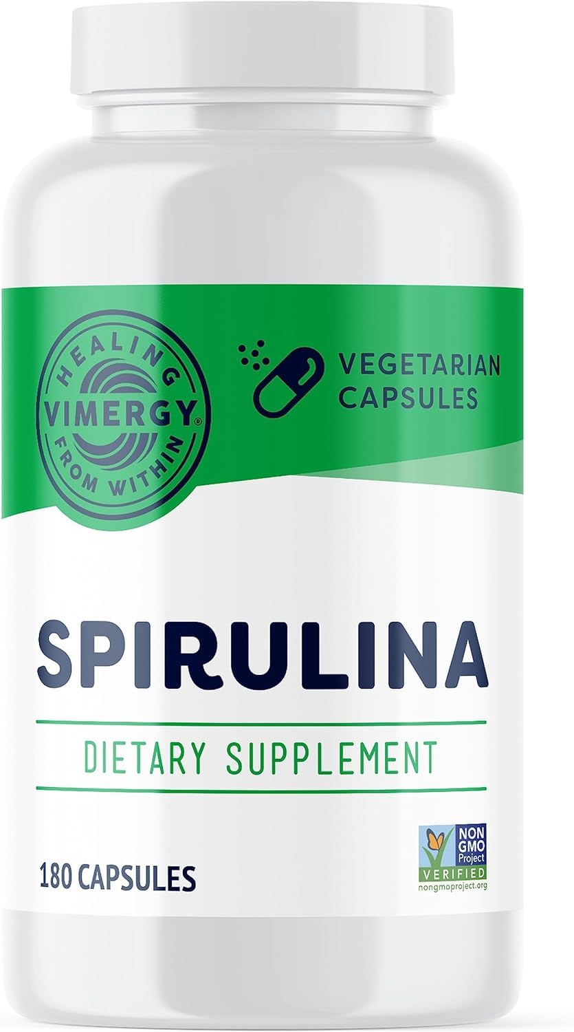Vimergy Spirulina: cápsulas de proteína vegetal para energía diaria