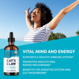 Vimergy Uña de Gato líquido, cuentagotas: dosis fácil y sin alcohol.