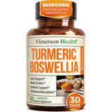 Vimerson Health Boswellia Curcuma cápsulas: apoyo diario para articulaciones y movilidad.