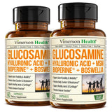 Vimerson Health botella de suplemento con etiqueta clara para soporte articular