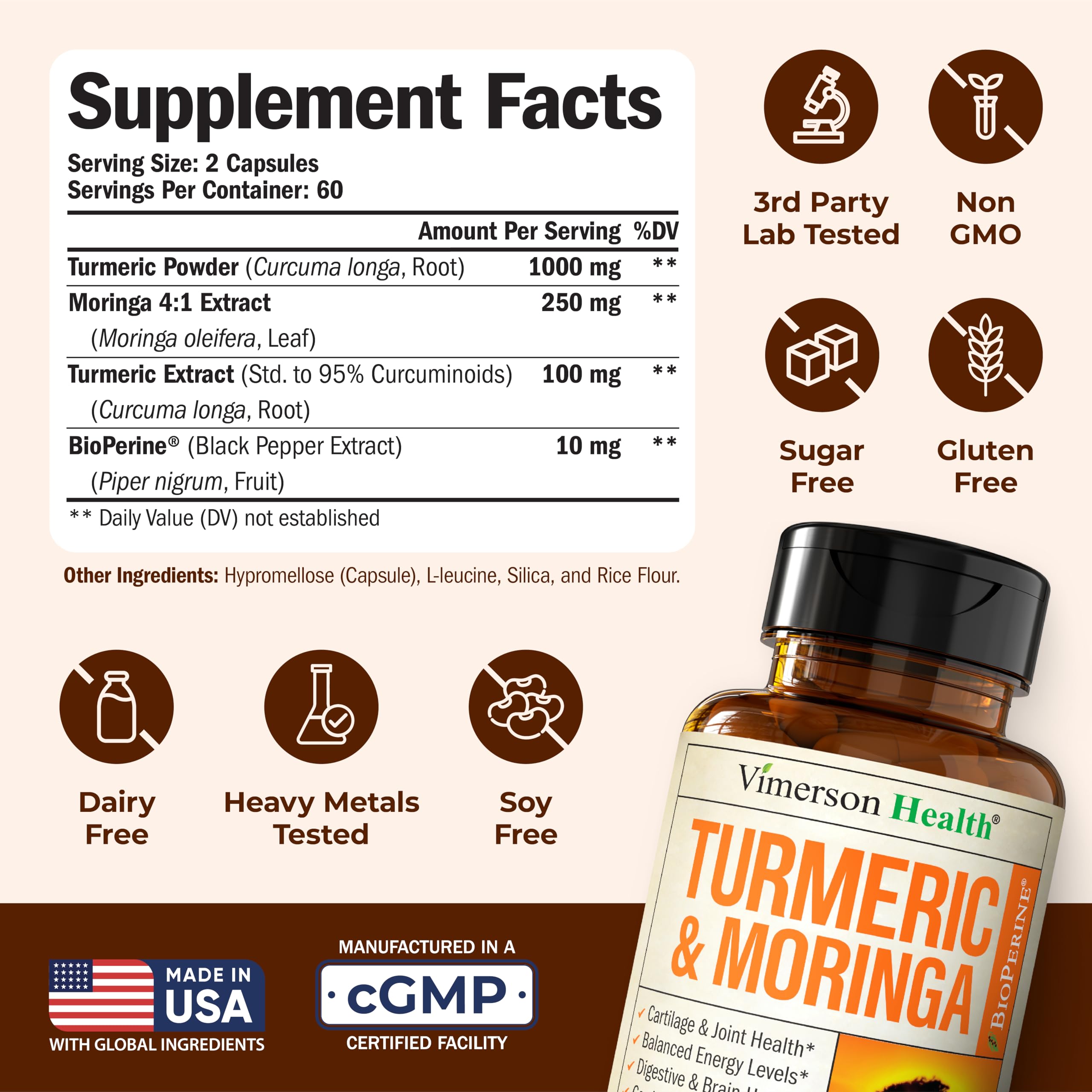 Vimerson Health curcuma-raiz: aroma intenso y apoyo antioxidante.