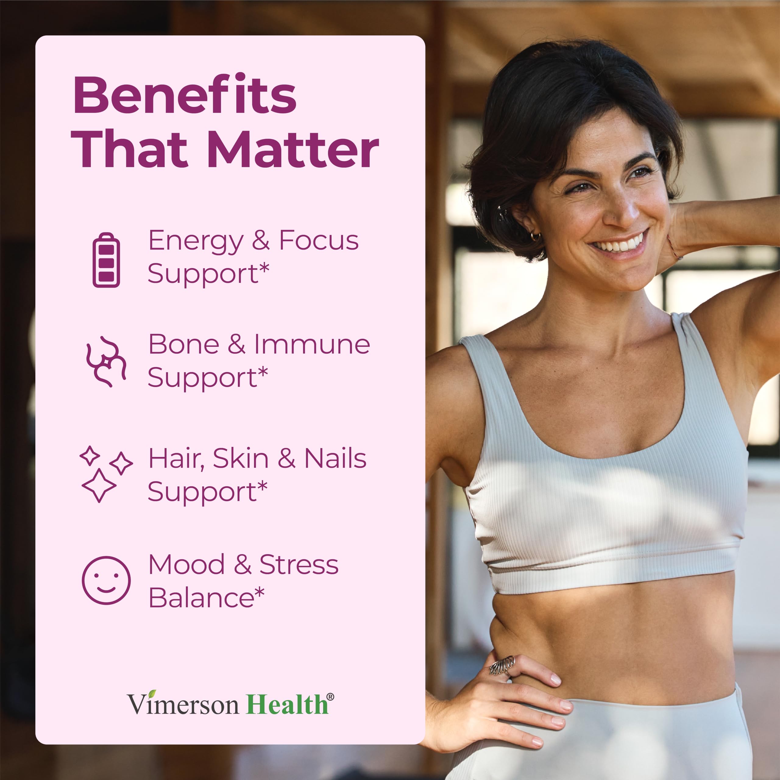 Cápsulas líquidas de Vimerson Health para enfoque y claridad mental.