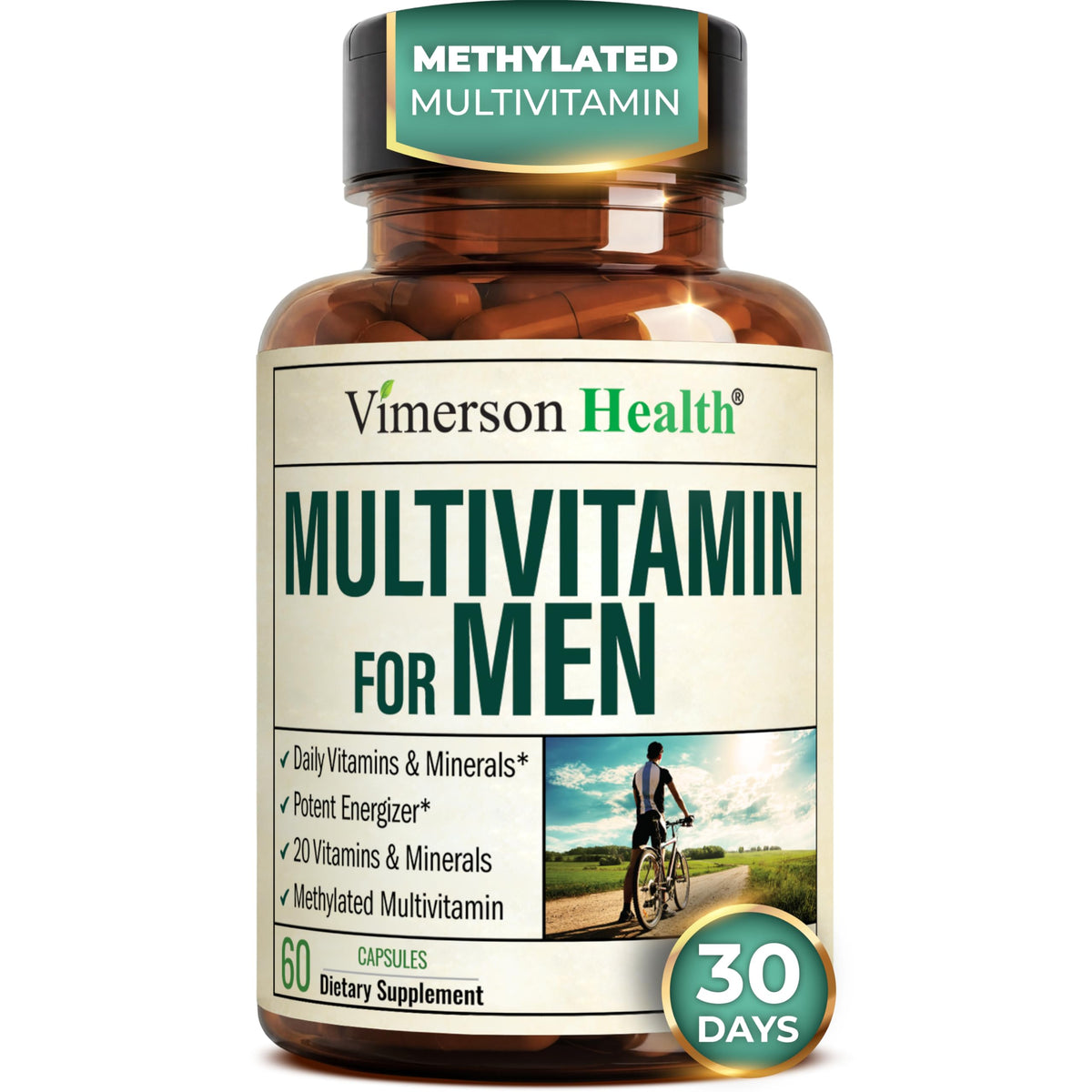 Vimerson Health multivitamínico para hombres: cápsulas energéticas para el día a día.