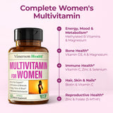 Vimerson Health multivitaminas para mujeres, energía y ánimo para jornadas ocupadas