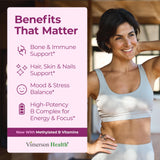 Vimerson Health multivitaminas para mujeres, etiqueta frontal clara