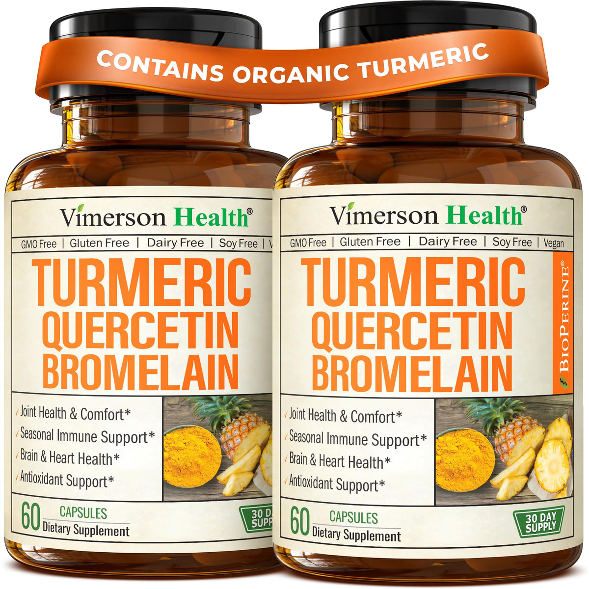 Vimerson Health Quercetina con Bromelina en cápsulas para apoyo inmunitario