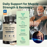 VINATURA HMB 3000mg, cápsulas en primer plano, consumo fácil para músculos