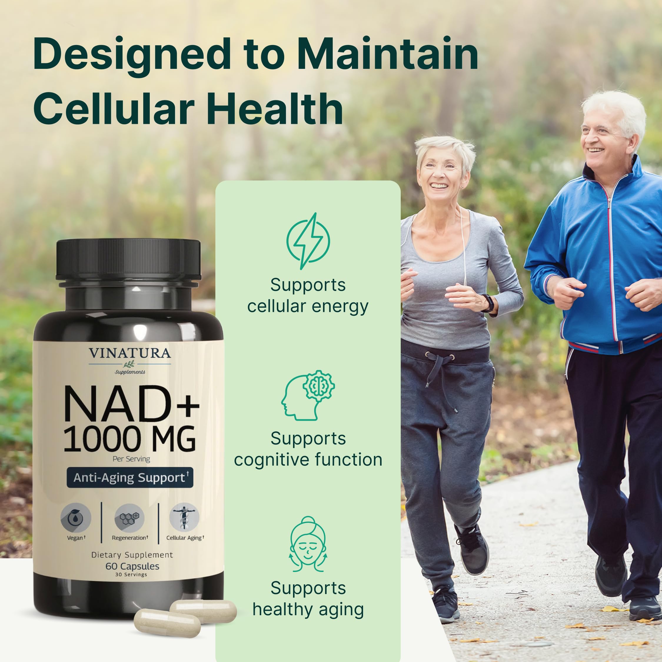 VINATURA NAD 1000mg etiqueta-botella con sello de calidad