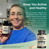 Cápsulas VINATURA NMN Complex sin gluten, soja, frutos secos ni lácteos.