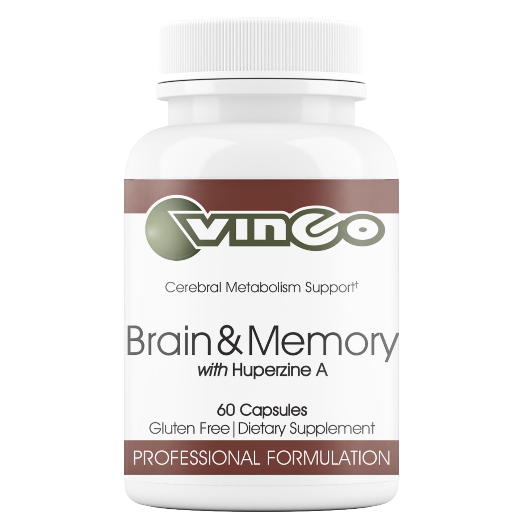 Vinco botella cerebro y memoria para claridad diaria