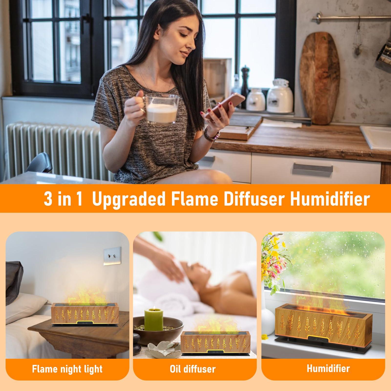 VINGVO difusor silencioso, ideal para dormitorio gracias a funcionamiento tranquilo.