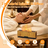 VINGVO difusor con iluminación cálida de llama para sala amplia y humidificación suave.