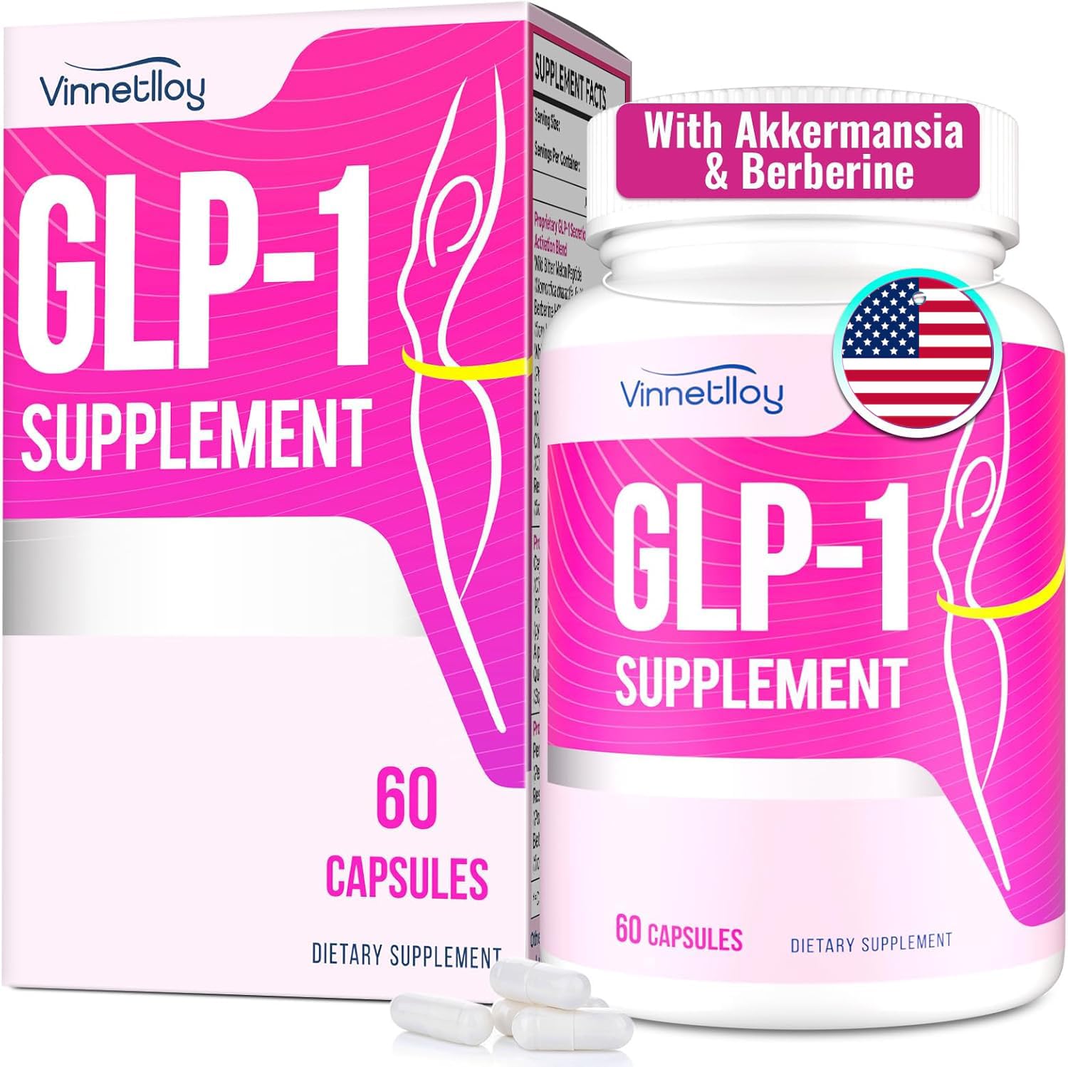 VINNETLLOY GLP-1: botella con dosis diaria para uso práctico y cómodo