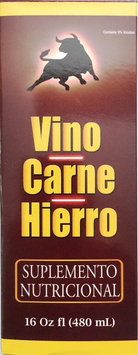 Vino Carne Hierro, conjunto de 2 botellas de 16 onzas para comodidad.