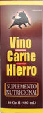 Vino Carne Hierro, conjunto de 2 botellas de 16 onzas para comodidad.