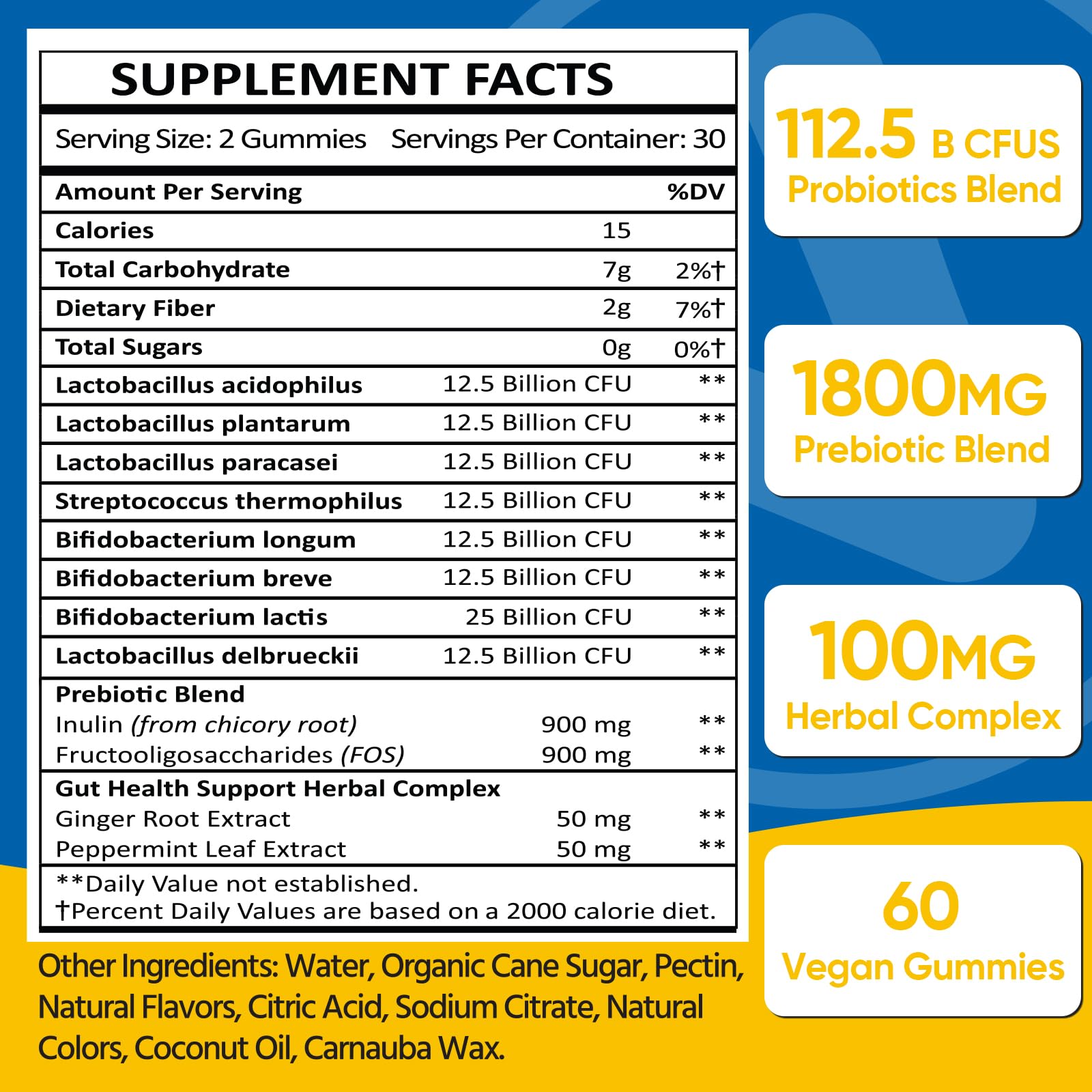 Gomitas probióticas VIOAFSLSE con 8 cepas para equilibrio intestinal