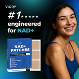 VIORY NAD parches, aplicación suave en la piel para energía diaria.