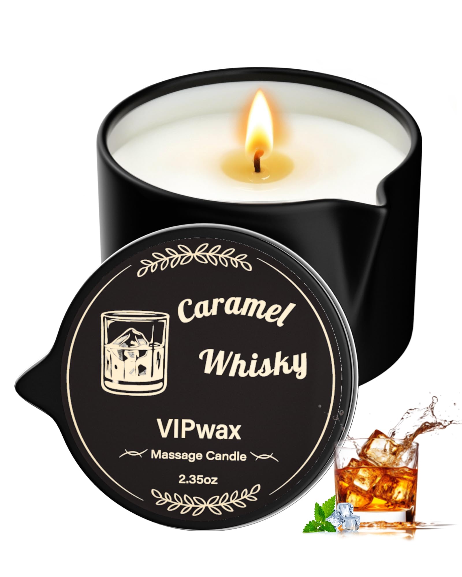 VIPwax vela masaje aceite de soja fundiéndose para un relajante masaje.