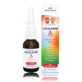 Viraldine spray nasal en botella de vidrio de 30 ml para protección diaria.
