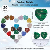 Piedras amatista en forma de corazón de Virekm para concentración y meditación.