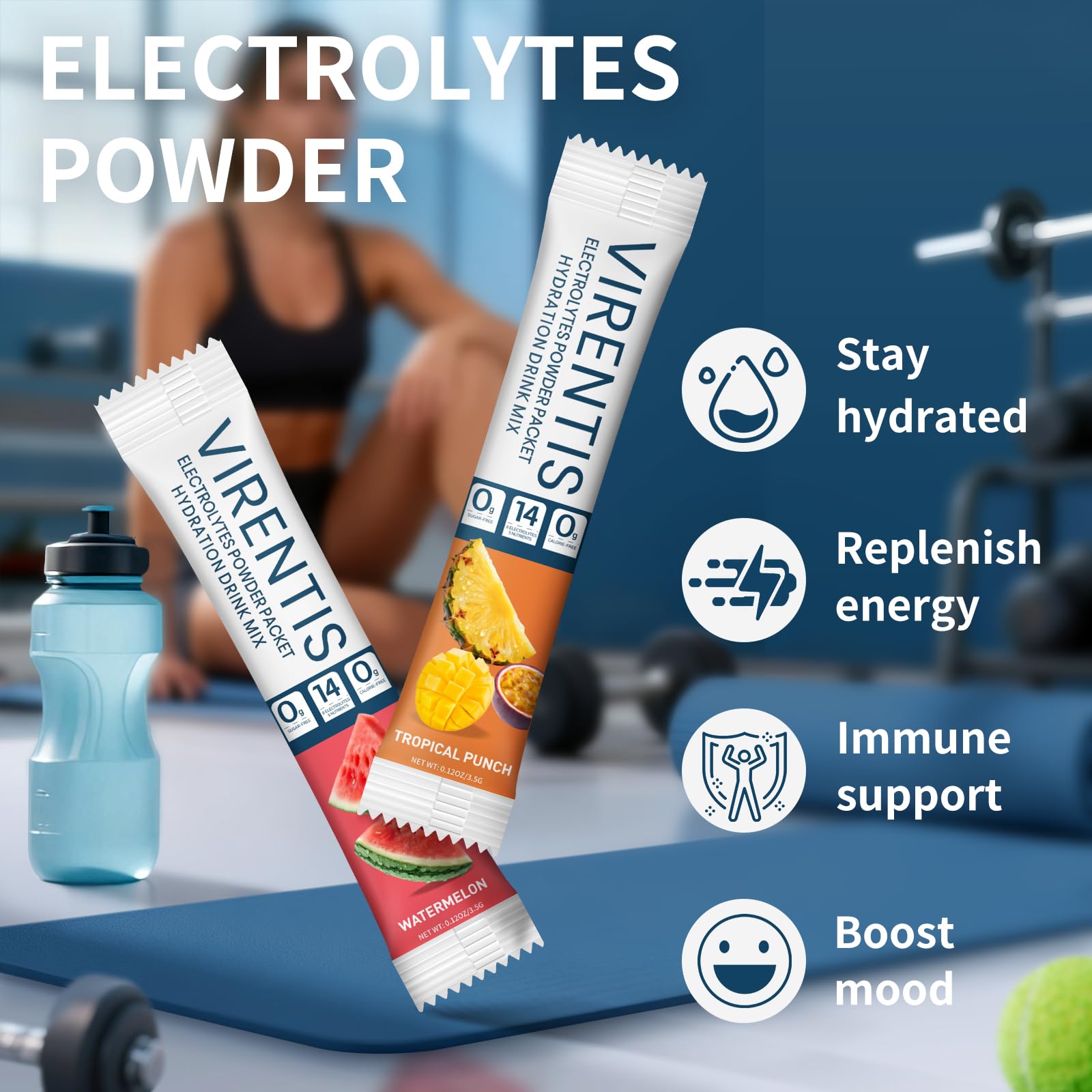 VIRENTIS aporte de electrolitos y vitaminas para energía diaria